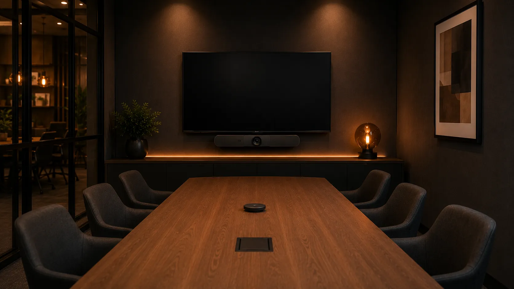 Logitech Rally Bar & Video Conferencing Systems Australia 9 Medium meeting room with Logitech Rally Bar video conferencing for 5-8 participants