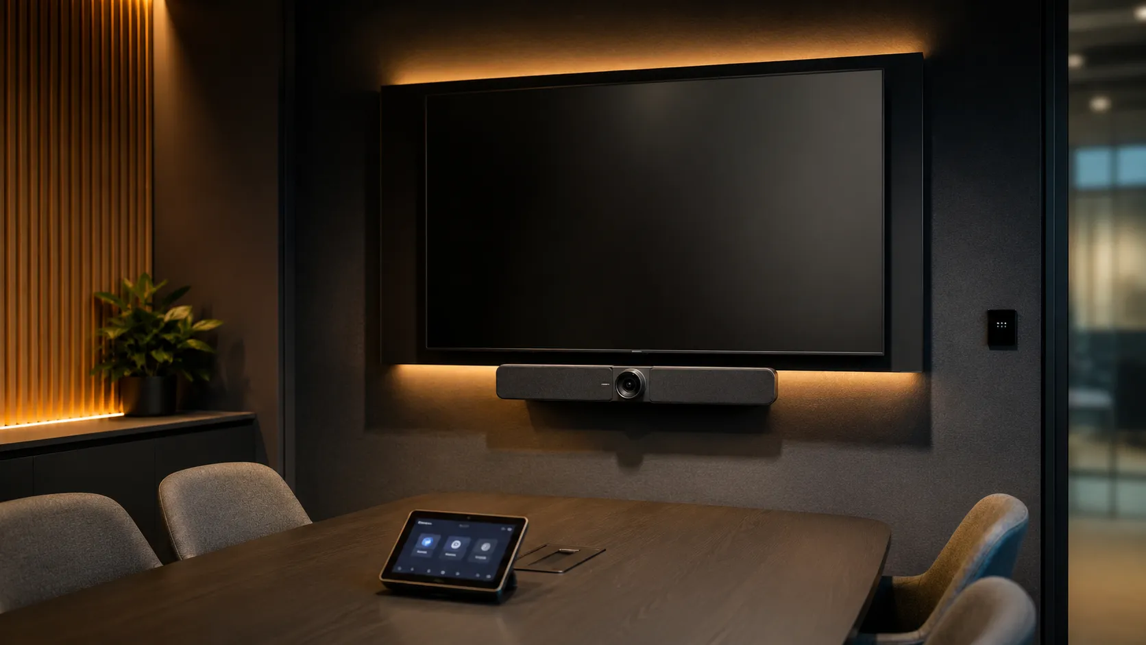 Small Meeting Room & Huddle Space Video Conferencing Australia 6 Modern Yealink Teams Rooms or Zoom Rooms conferencing environment